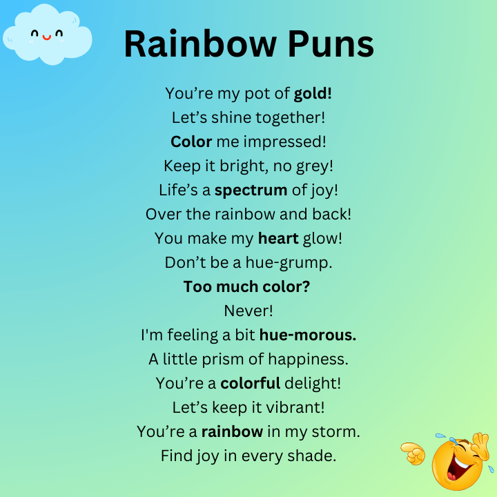 Short Rainbow Puns