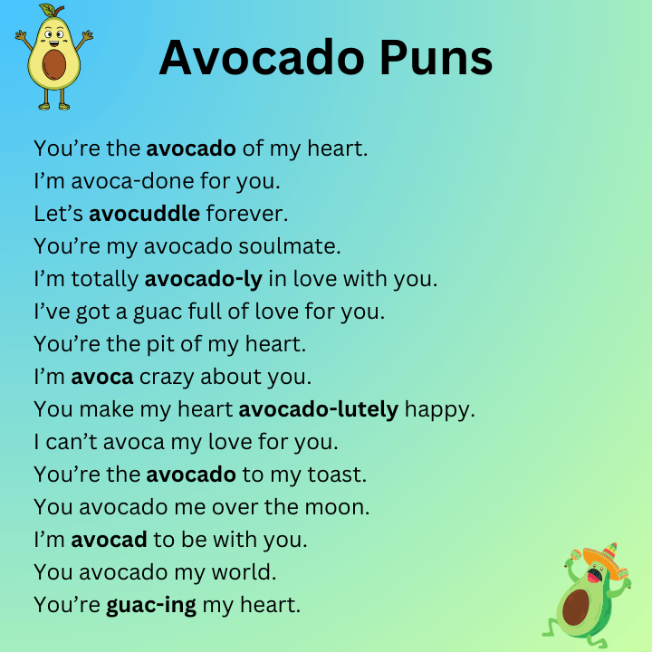 Avocado Puns Love 