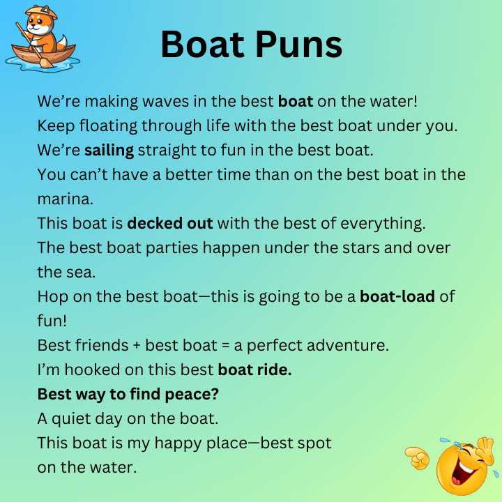 Best Boat Puns