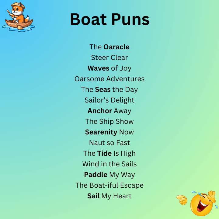 Boat Puns Names