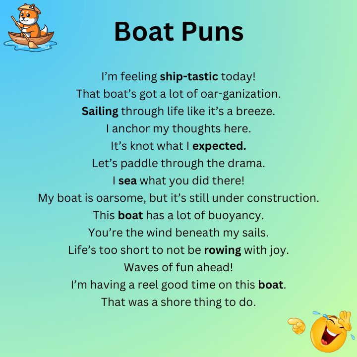 Funny Boat Puns