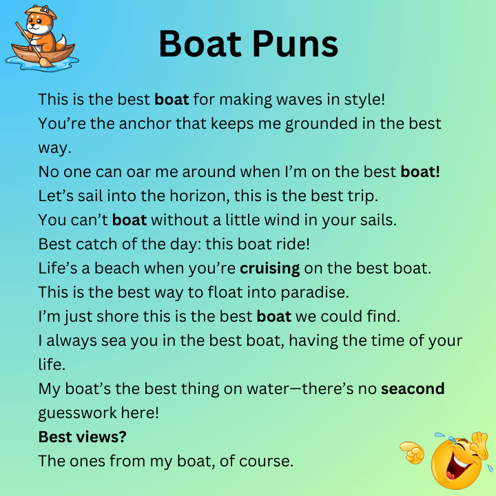 Best Boat Puns