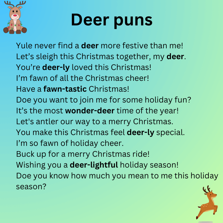 Christmas Deer Puns