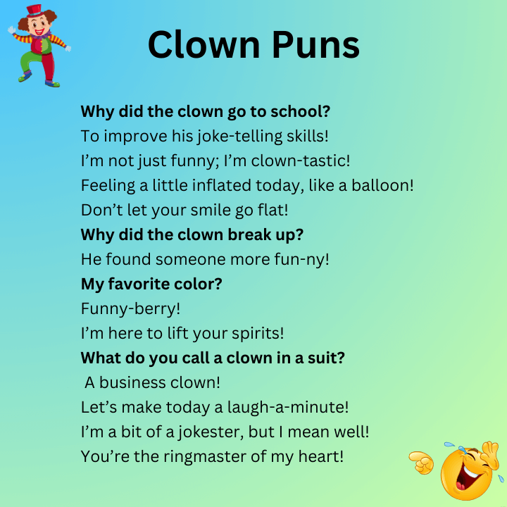 Clown puns one liners