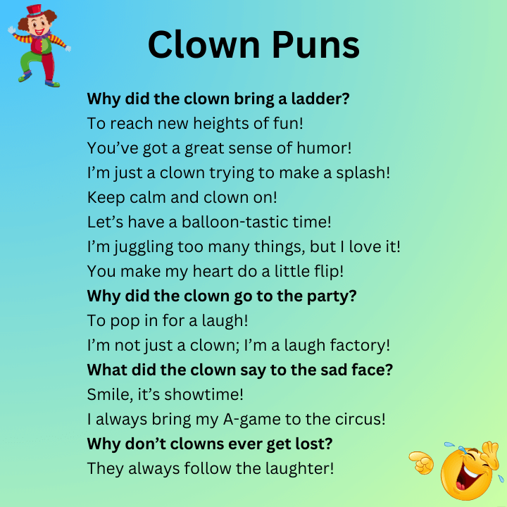 Clown puns one liners