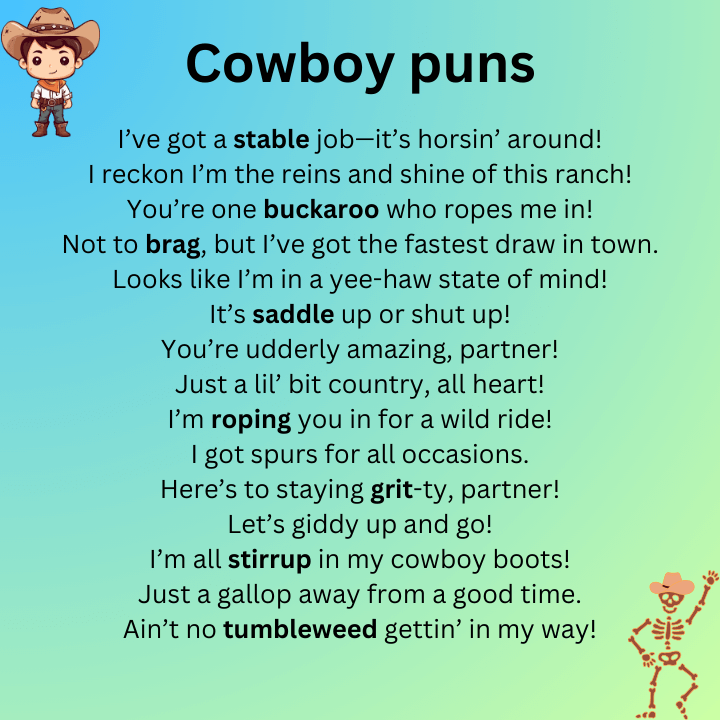 Cowboy Puns