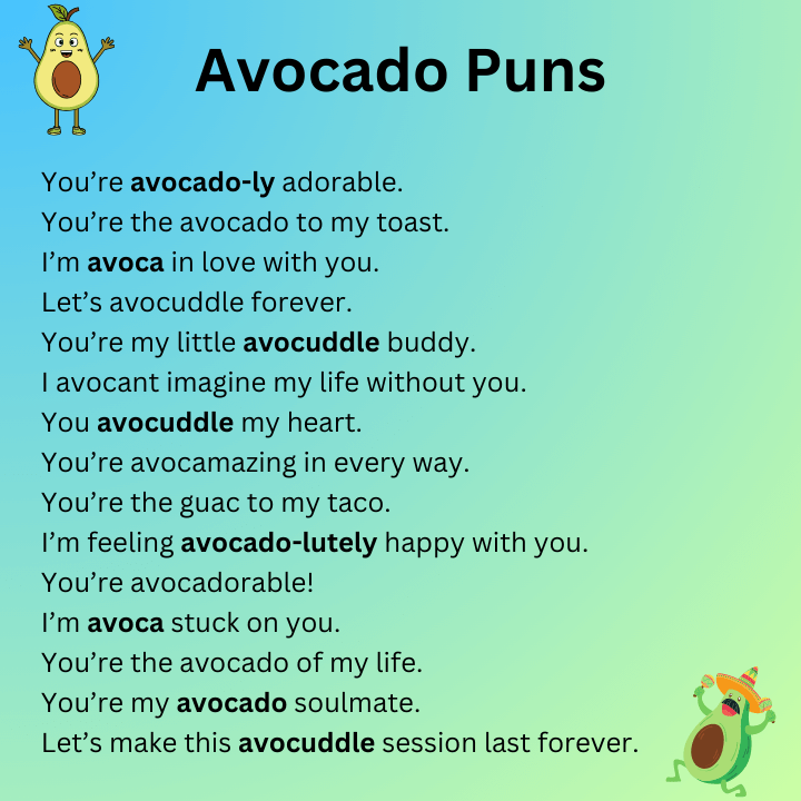 Cute Avocado Puns 