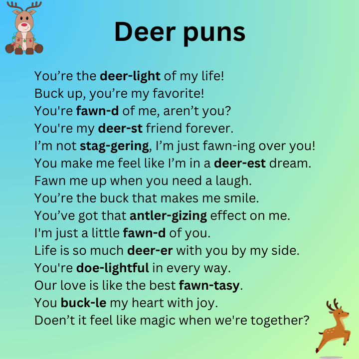 Cute Deer Puns 