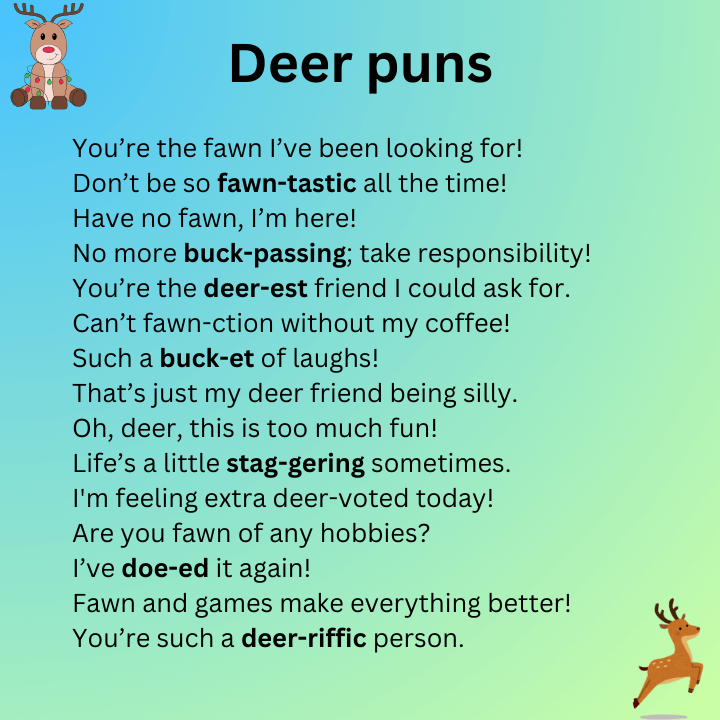 Deer Puns One Liners 