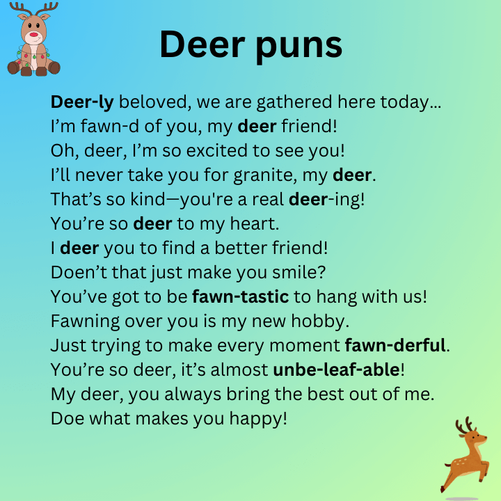 Deer puns 