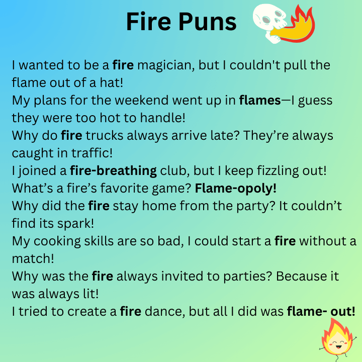 Funny Fire Puns 