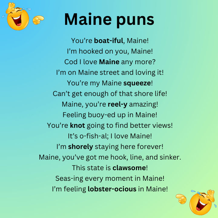 Funny maine puns