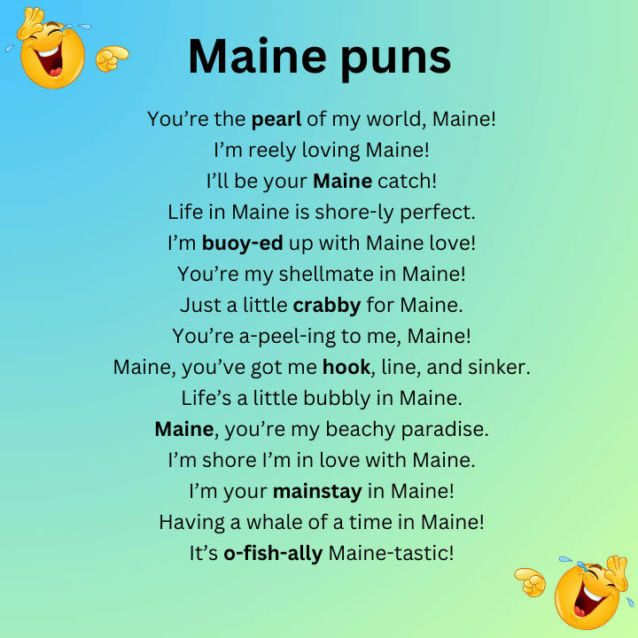 Cute maine puns