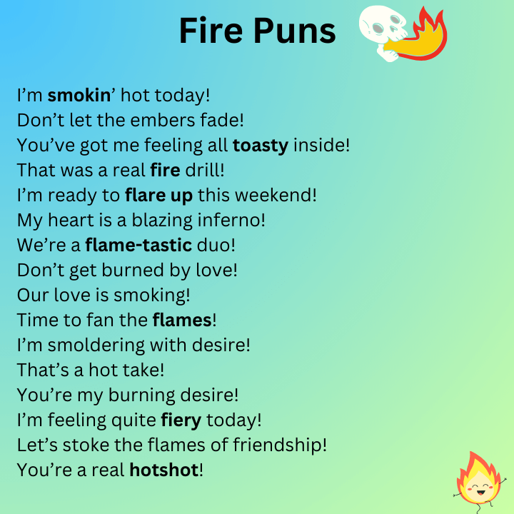 Short Fire Puns