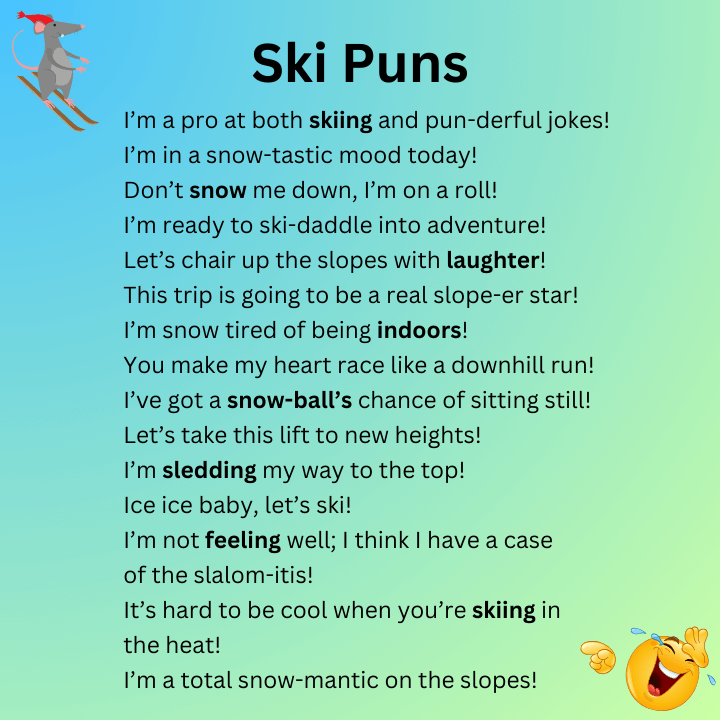 Funny ski puns