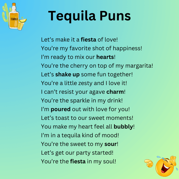 Cute tequila puns