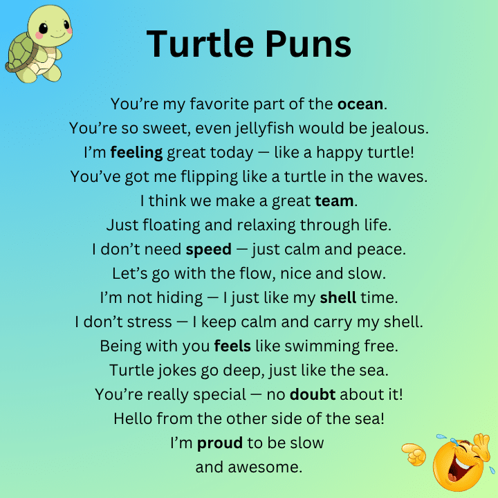 Sea Turtle Puns