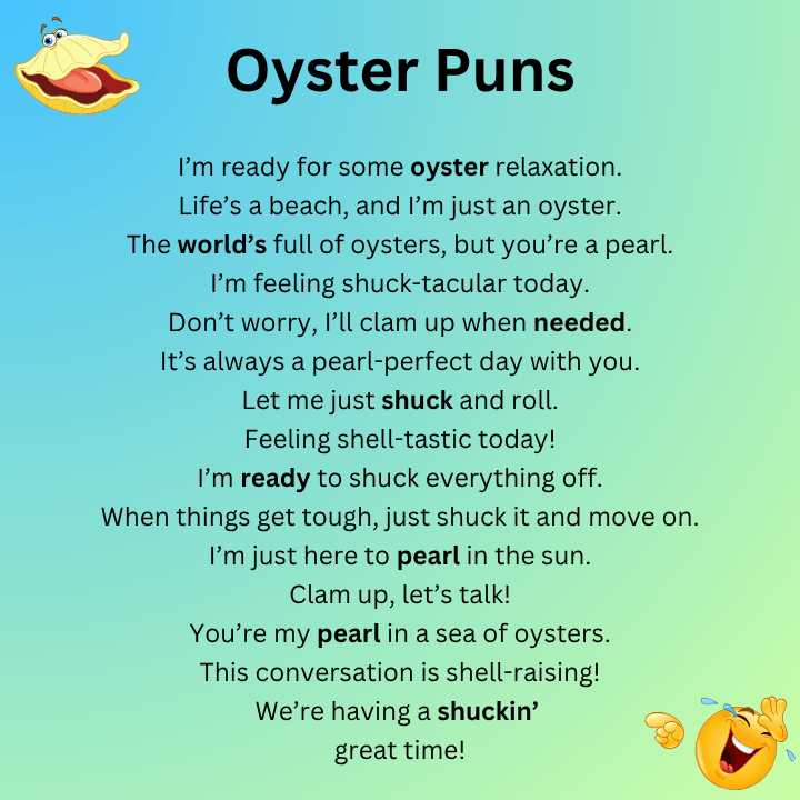 Clever Oyster Puns