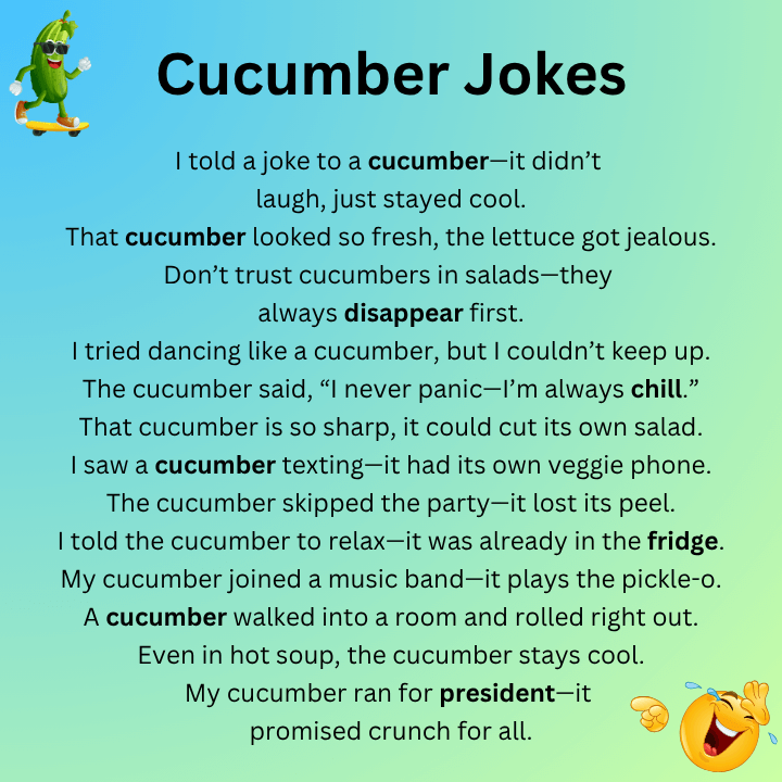 Cucumber Jokes One Liners