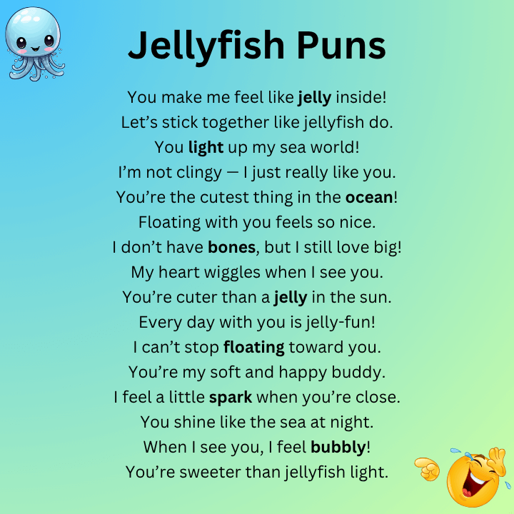 Cute Jellyfish Puns One Liners