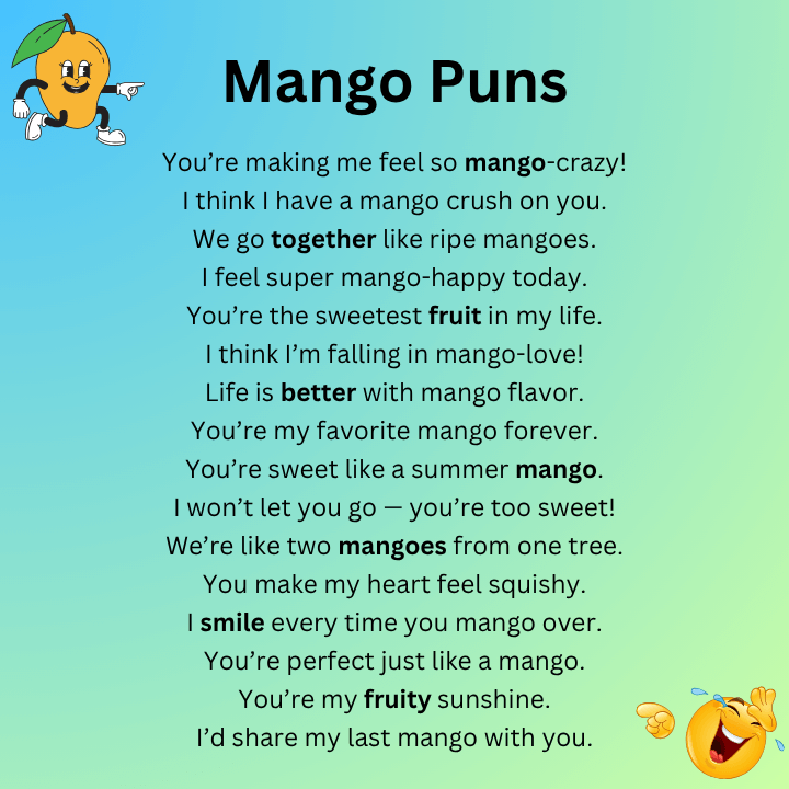 Cute Mango Puns