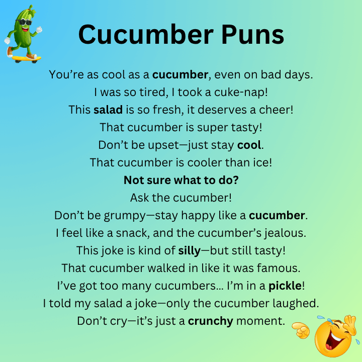 Funny Cucumber Puns