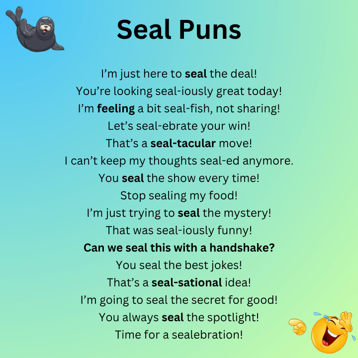 Funny Seal Puns