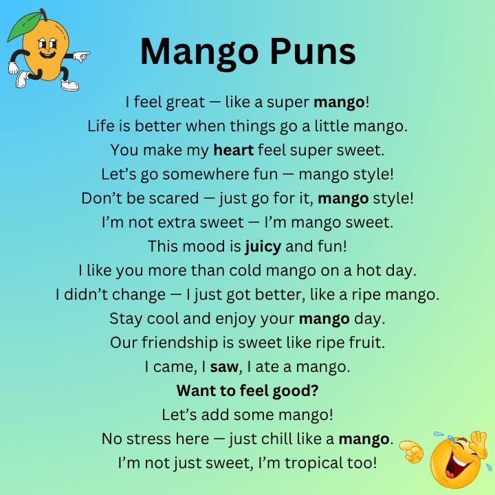 Mango Puns One Liners