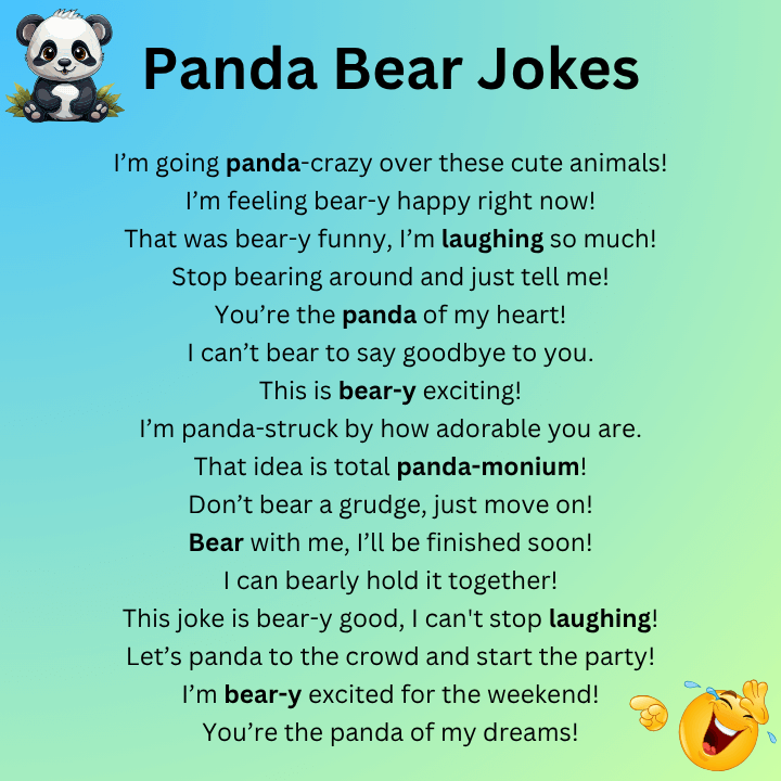 Panda Bear Puns One Liners