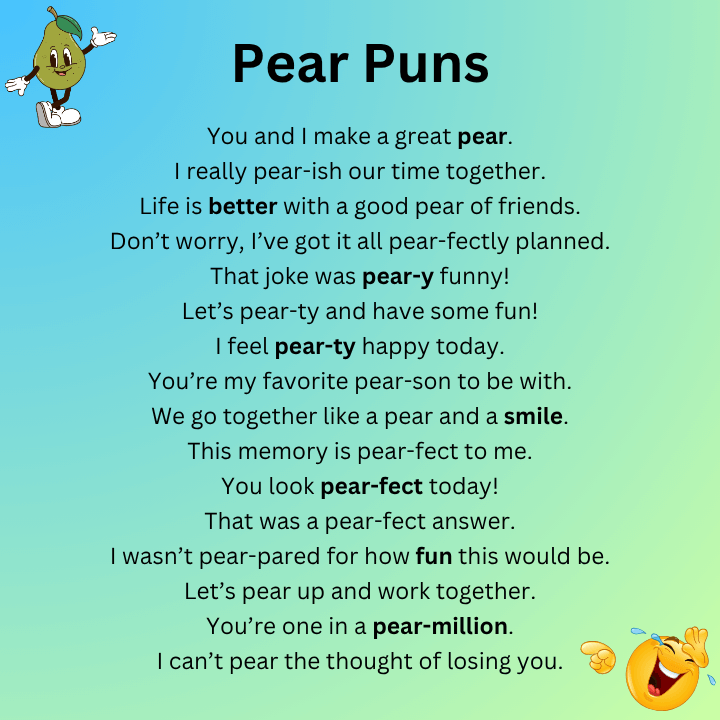 Pear Puns One Liners