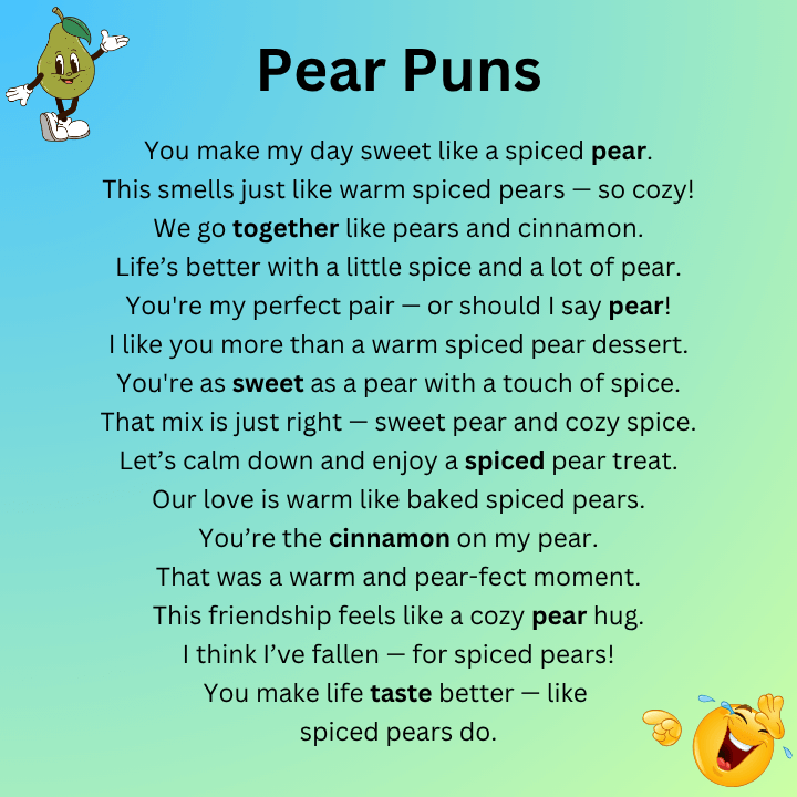 Spiced Pear Puns